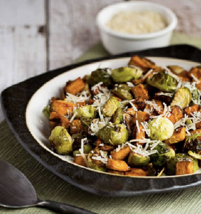 Sweet Potatoes and Brussels Sprouts