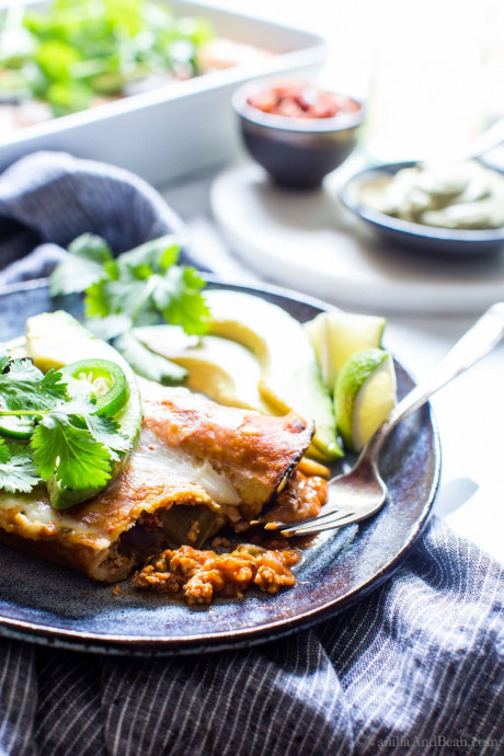 Cheesy Vegetarian Tofu Enchiladas