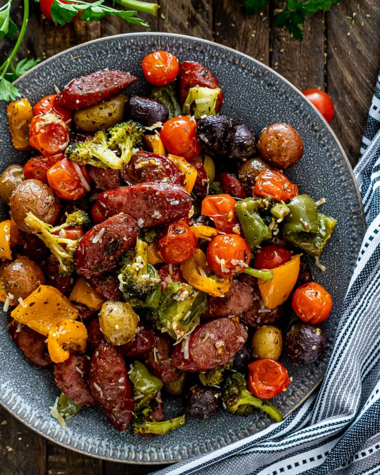 Sheet Pan Sausage And Veggies