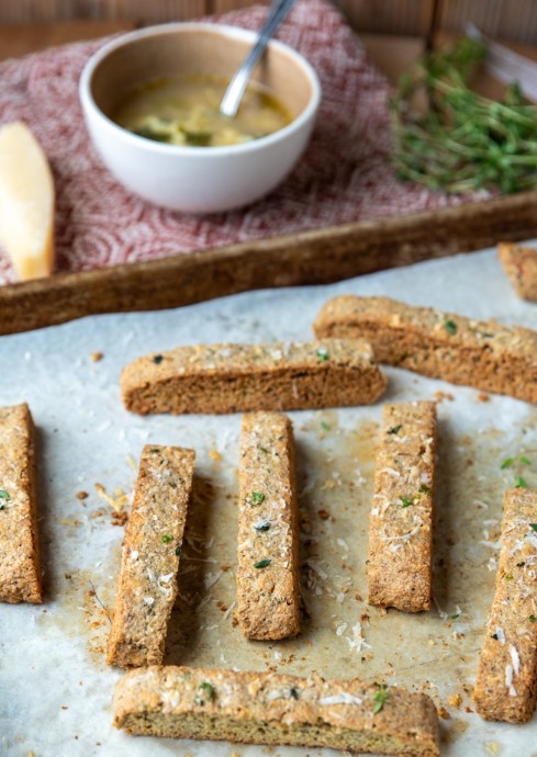 Gluten Free Low Carb Keto Savory Parmesan Biscotti