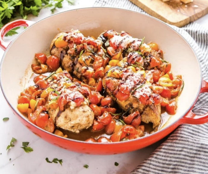 Baked Balsamic Bruschetta Chicken