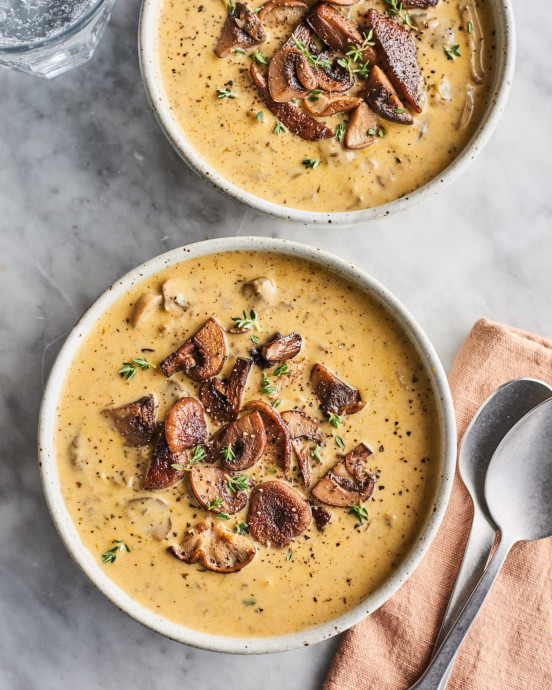 Savory, Satisfying, Creamy Mushroom Soup