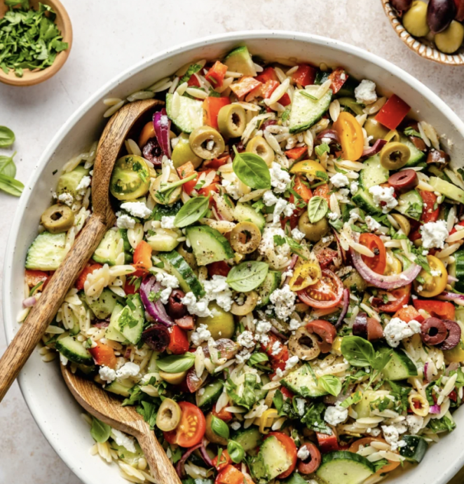 Herby Olive Italian Orzo Salad