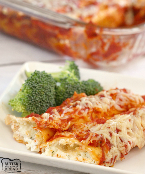 Easy Cheese Manicotti