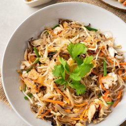Vietnamese Crab Glass Noodles Stir-fry (Miến Xào Cua)