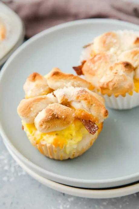 Bacon And Eggs Monkey Bread Muffins