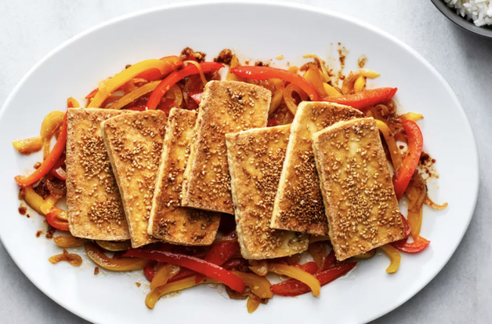 Crispy Sesame Tofu With Vegetables Recipe