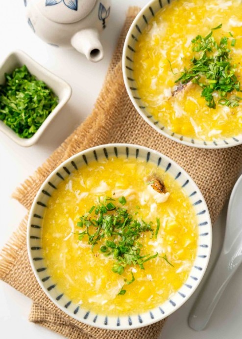 Sweet Corn Soup with Crab Meat