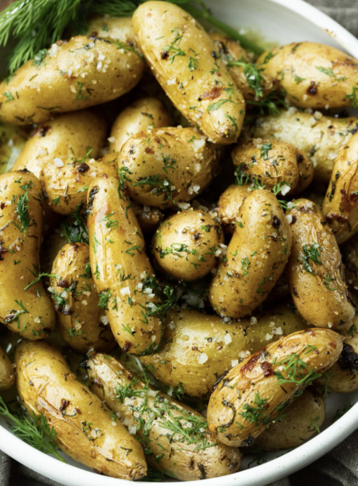 Garlic Dill Fingerling Potatoes