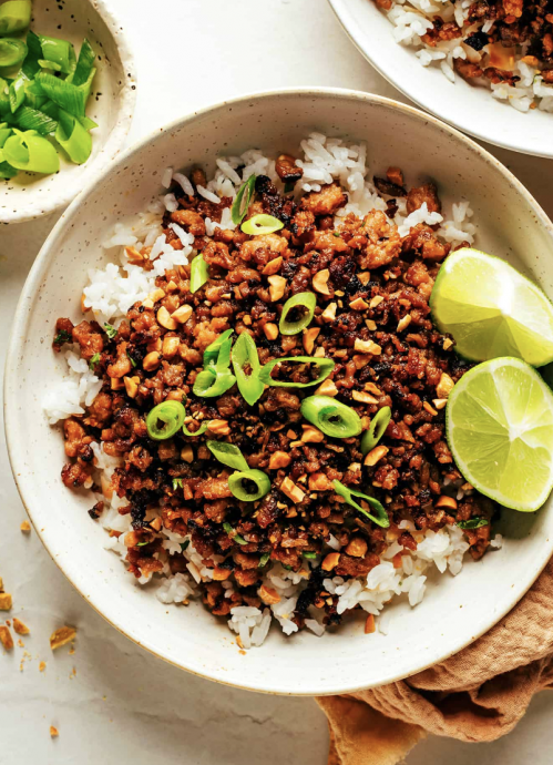 Ginger Lime Pork with Coconut Rice