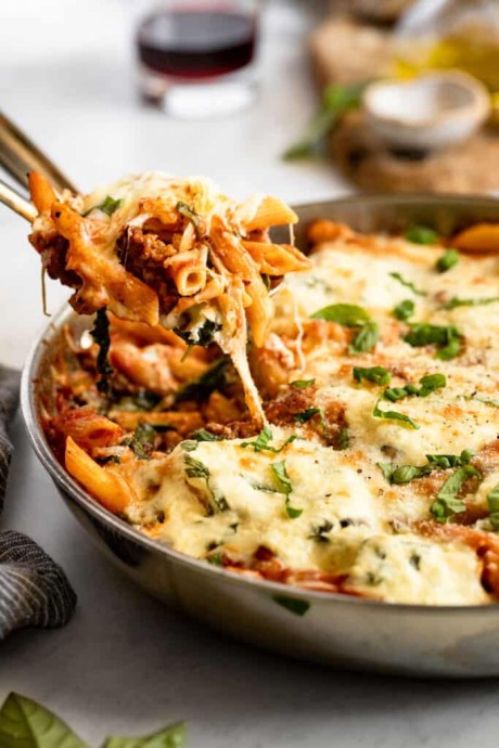 Easy Sausage Baked Pasta with Ricotta