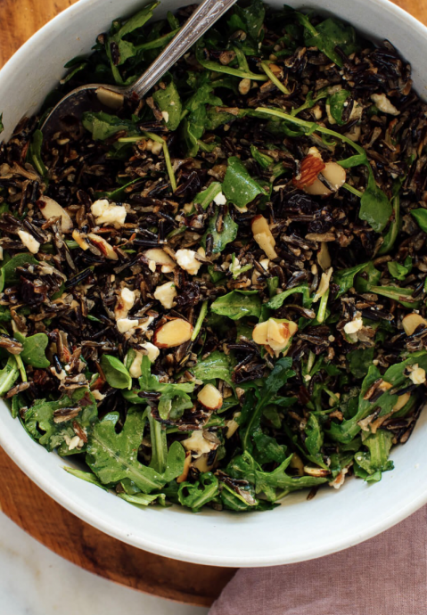 Arugula and Wild Rice Salad with Zippy Lemon Dressing