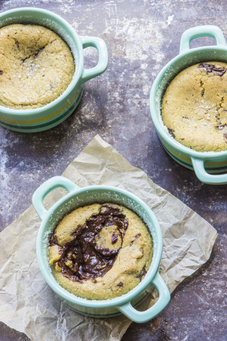 Salted Chocolate Chip Cookie Lava Cake