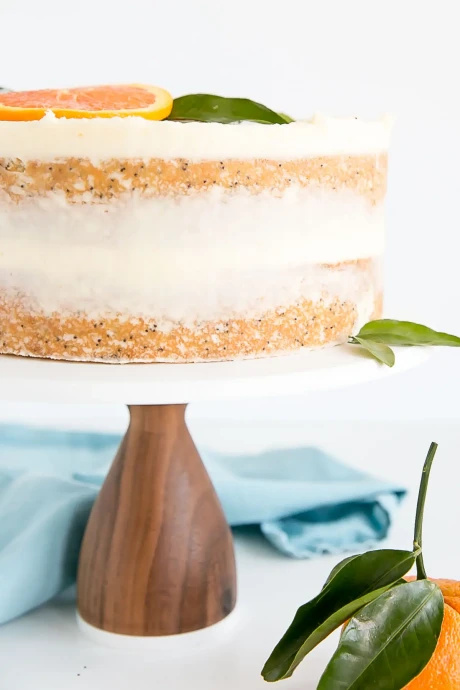 Orange Poppy Seed Cake with Mascarpone Frosting