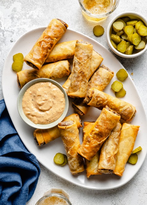 Cheeseburger Eggrolls