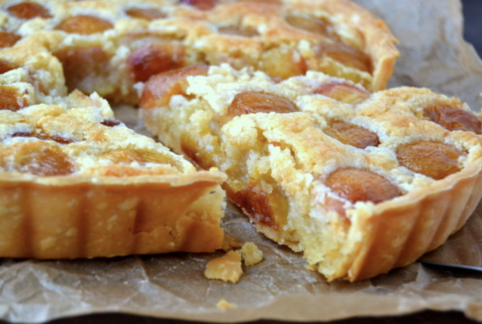 Rainier Cherry Almond Tart