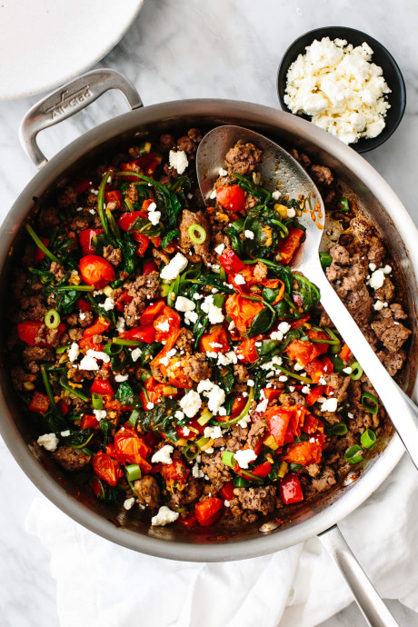 Mediterranean Ground Beef Stir Fry