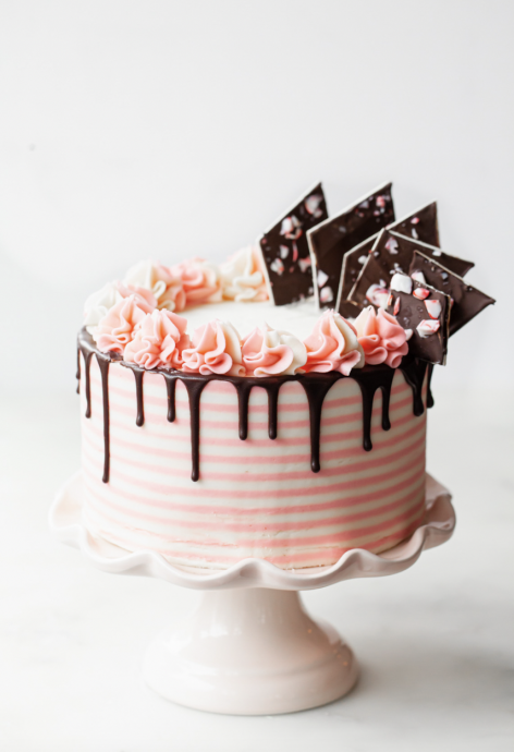 Chocolate Candy Cane Cake