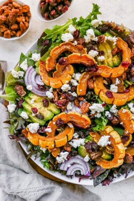 Roasted Delicata Squash Salad Roasted Delicata Squash Salad