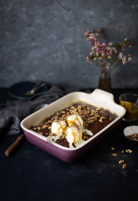 The Best Sticky Toffee, Fig & Walnut Pudding
