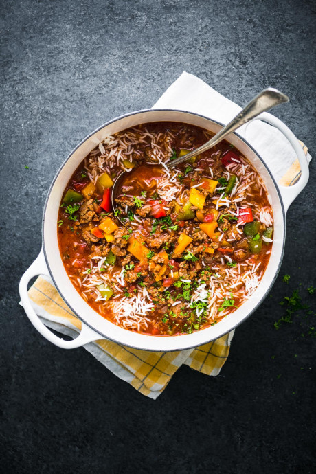 The Best Stuffed Pepper Soup