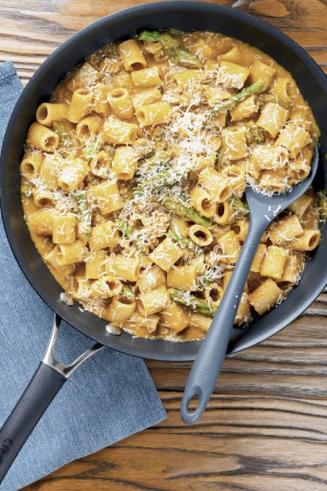 Creamy Asparagus Sausage Pasta