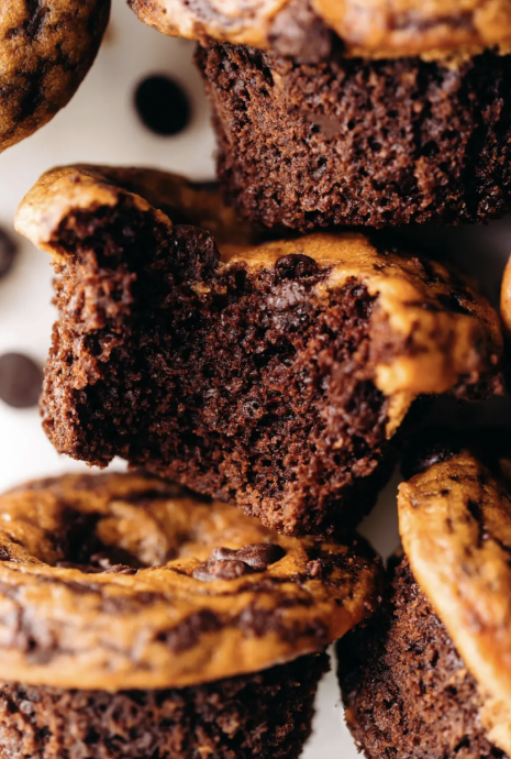 Pumpkin Black Bottom Cupcakes