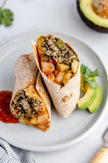 Freezer-Friendly Green Chile Chicken Burritos