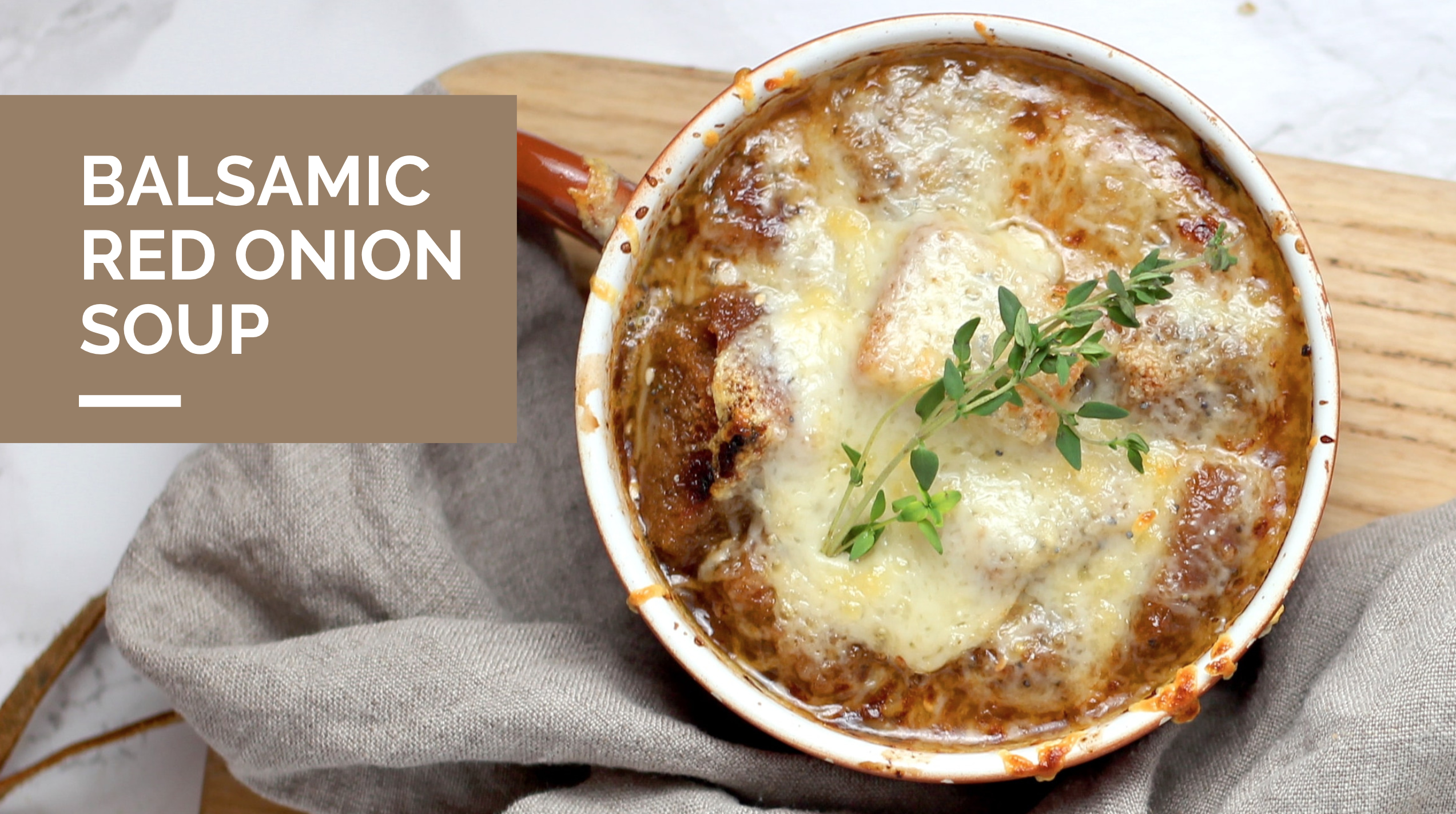 Caramelized Balsamic Red Onion Soup with CheeseTopped Croutons — Recipes