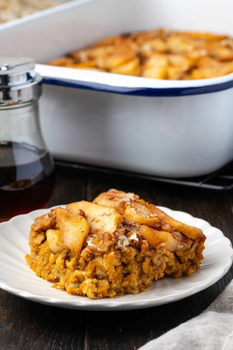 Apple Pumpkin Baked Oatmeal