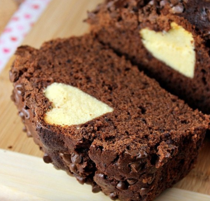 Chocolate Valentine Surprise Loaf Cake