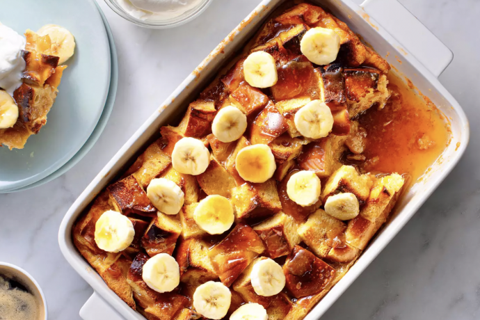 Bananas Foster French Toast Breakfast Casserole