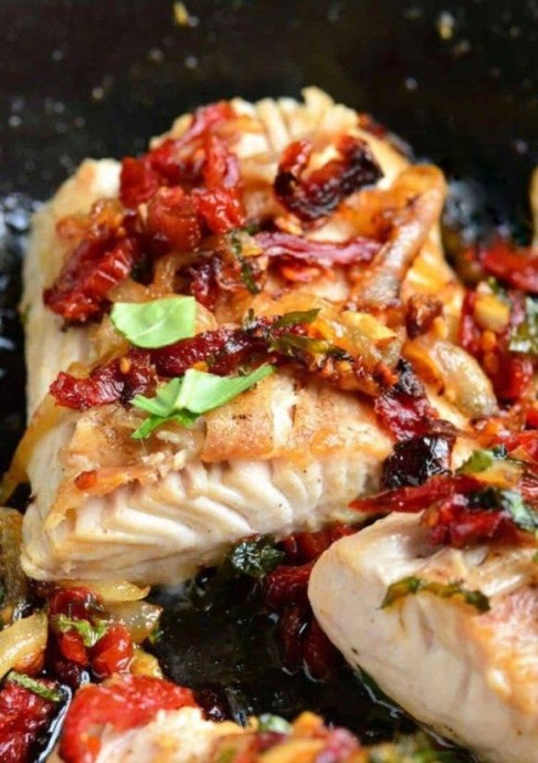 Tomato Basil Pan Seared Mahi Mahi Tomato Basil Pan Seared Mahi Mahi
