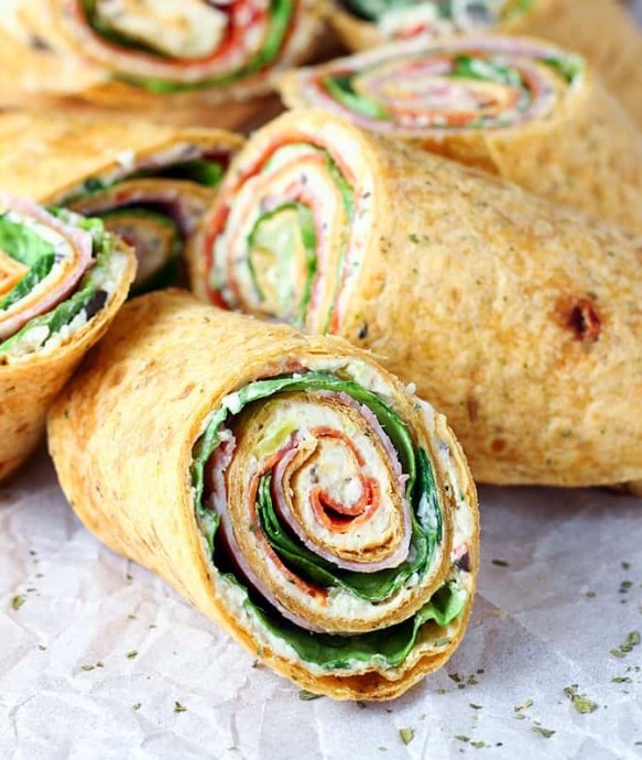 Italian Sub Sandwich Tortilla Pinwheels