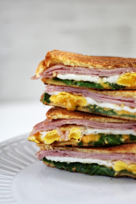 Breakfast Grilled Ham and Cheese