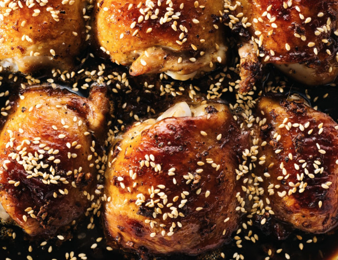 Easy Oven-Baked Sesame Chicken Thighs