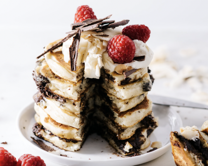 Superfood Chocolate Coconut Pancakes