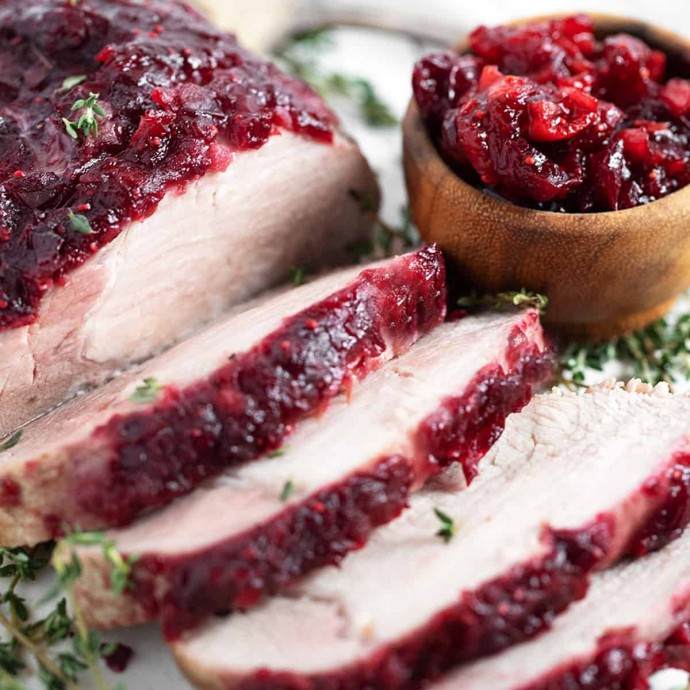 Cranberry Apple Glazed Pork Roast Cranberry Apple Glazed Pork Roast