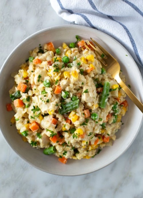 Creamiest Crockpot Chicken and Rice