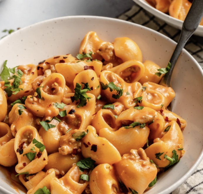 One Pan Lightened Up Hamburger Helper