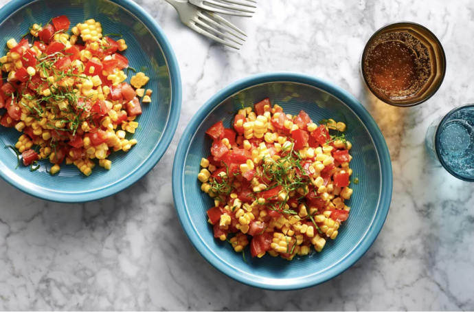 Tomato, Corn, and Basil Salad Recipe