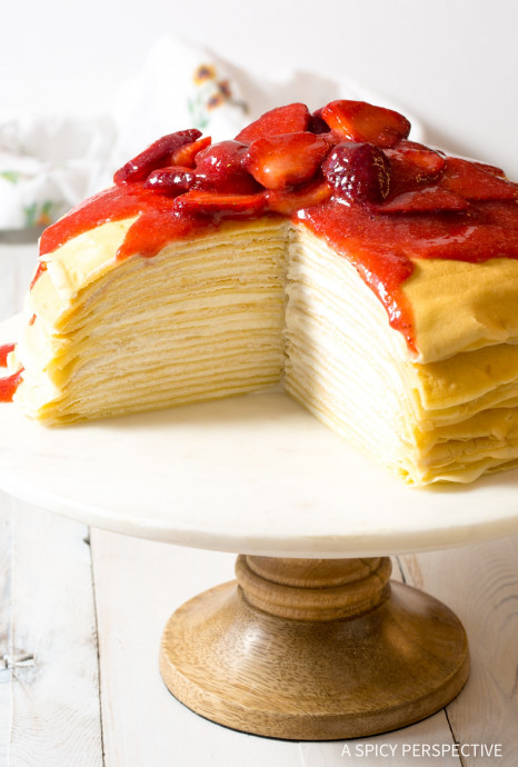 Lemon Ricotta Crepe Cake