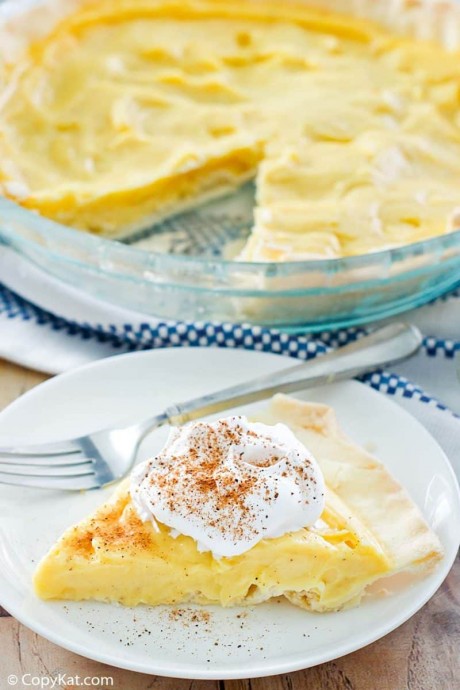 Vanilla Eggnog Pie