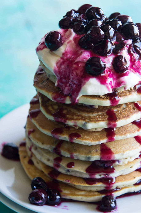 Blueberry Cheesecake Pancakes