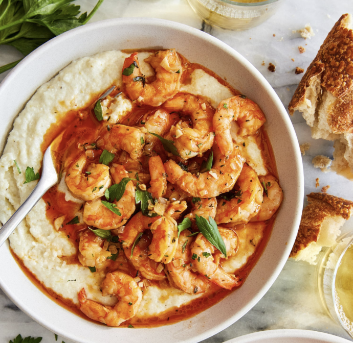 Garlic Butter Shrimp And Grits