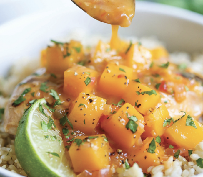 Mango Chicken With Coconut Rice