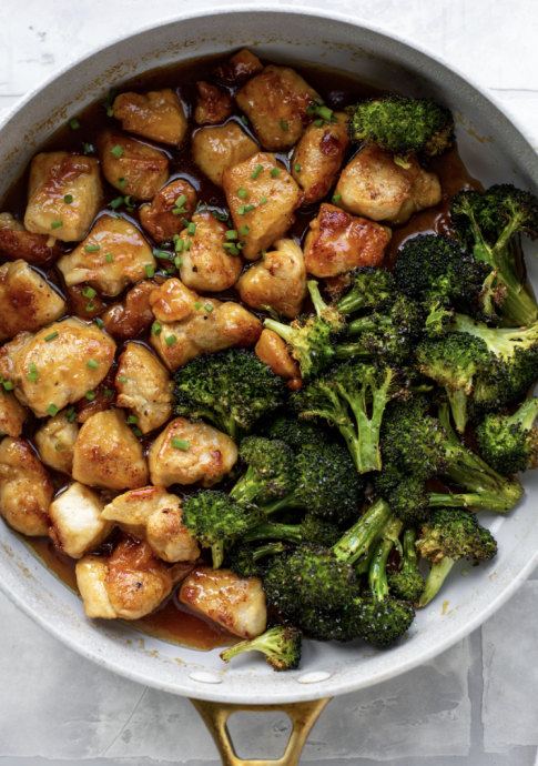 Sticky Apricot Chicken and Broccoli