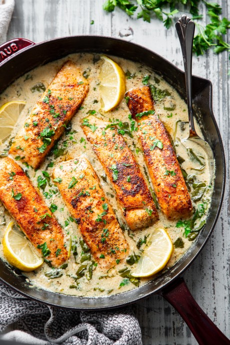 One-Skillet Paleo Dijon Salmon