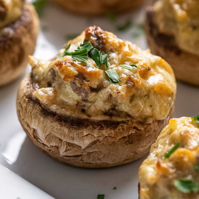 Italian Sausage Stuffed Mushrooms