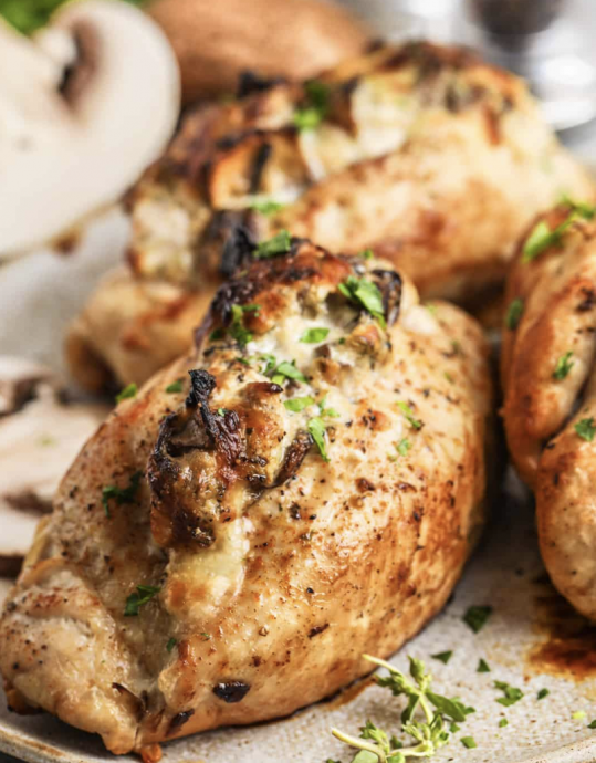 Mushroom Stuffed Chicken Breast